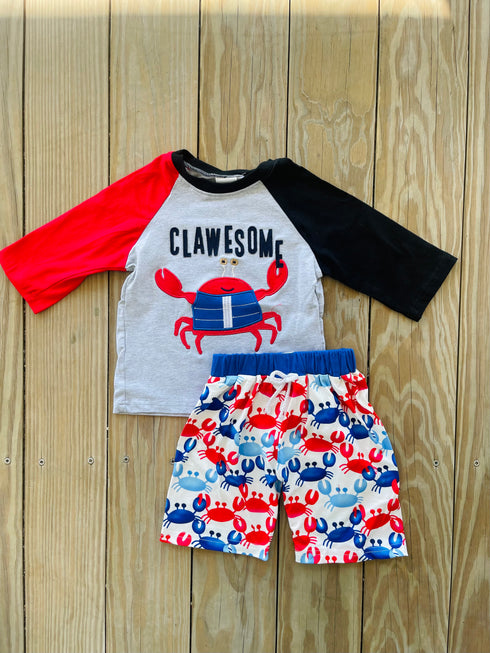 Bowtism Boys Clawsome Shorts Set - Bowtism